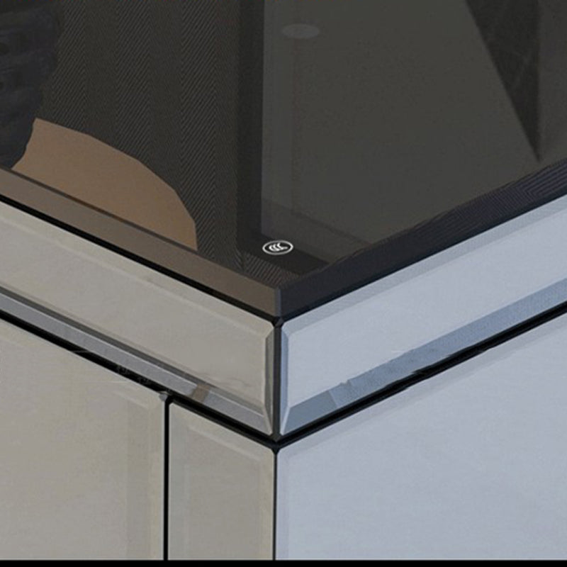 Glass and Metal Stand Console Gorgeous Style Household Simple Closed TV Cabinet Clearhalo 'furn' 'furn_tv_stands_entertainment_centers' 'Furniture' 'Living Room Furniture' 'TV Stands & Entertainment Centers' 'TV Stands & Media Storage Furniture' 'tv_stands_entertainment_centers' 6071135