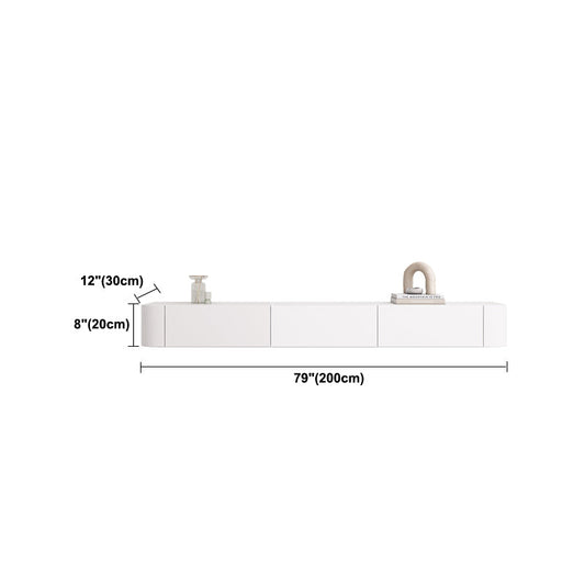 Modern TV Media Stand Enclosed Storage TV Stand Console with Drawers