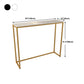 Tavolo accento console rettangolare glam tavolo da divano console di finitura antica in marmo