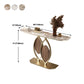 Console a mezza luna di pietra tavolo 1-scaffale 31,5 "tavolo di accento alto per sala