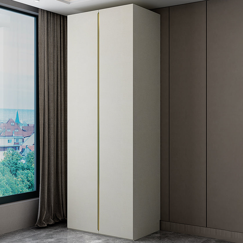 White Wooden Wardrobe Cloth Rod Included Wardrobe Closet for Home Armories & Top Cabinet Clearhalo 'Armoires & Wardrobes' 'armoires_wardrobes' 'Bedroom Furniture' 'furn' 'furn_armoires_wardrobes' 'Furniture' 6074456