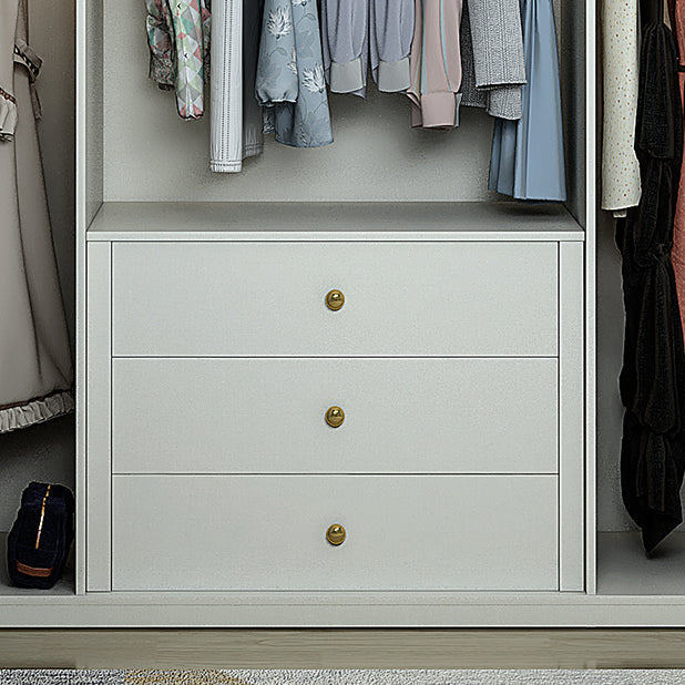 White Wooden Wardrobe Cloth Rod Included Wardrobe Closet for Home Clearhalo 'Armoires & Wardrobes' 'armoires_wardrobes' 'Bedroom Furniture' 'furn' 'furn_armoires_wardrobes' 'Furniture' 6074468