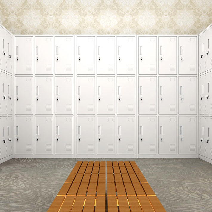 White Hinged Wardrobe Cabinet Contemporary Steel Wardrobe Armoire Clearhalo 'Armoires & Wardrobes' 'armoires_wardrobes' 'Bedroom Furniture' 'furn' 'furn_armoires_wardrobes' 'Furniture' 6074481