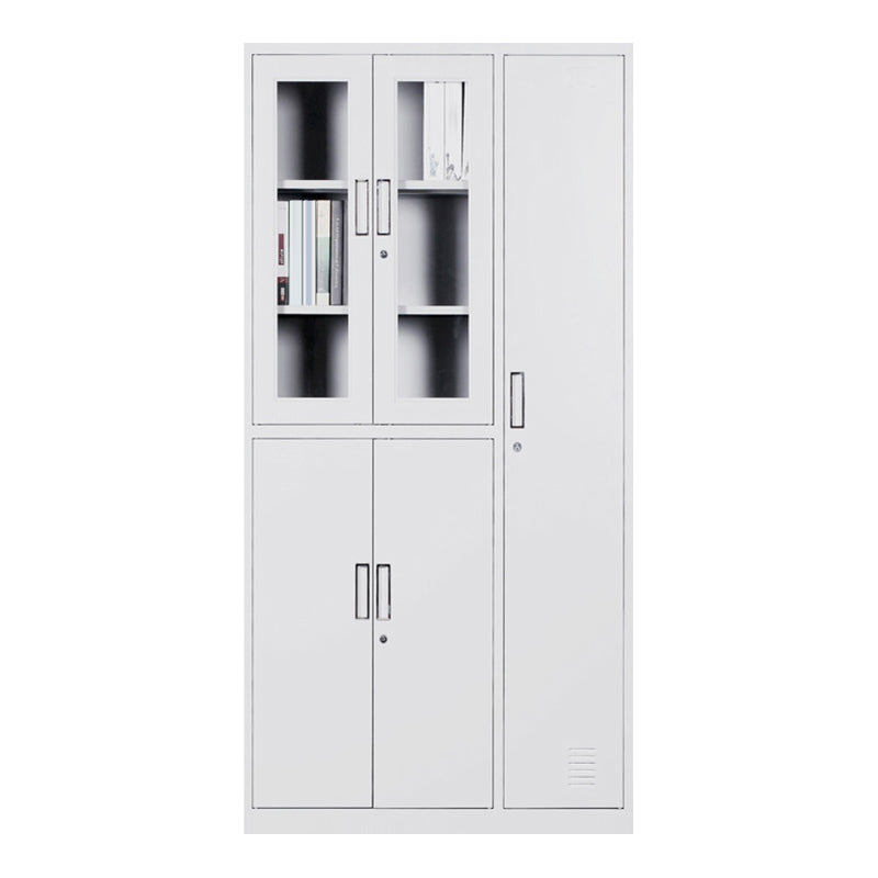 White Hinged Wardrobe Cabinet Contemporary Steel Wardrobe Armoire 5 Clearhalo 'Armoires & Wardrobes' 'armoires_wardrobes' 'Bedroom Furniture' 'furn' 'furn_armoires_wardrobes' 'Furniture' 6074483