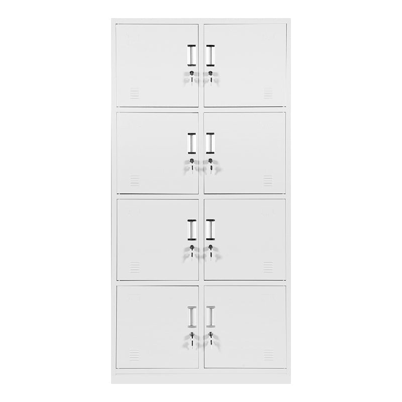 White Hinged Wardrobe Cabinet Contemporary Steel Wardrobe Armoire 8 Clearhalo 'Armoires & Wardrobes' 'armoires_wardrobes' 'Bedroom Furniture' 'furn' 'furn_armoires_wardrobes' 'Furniture' 6074487