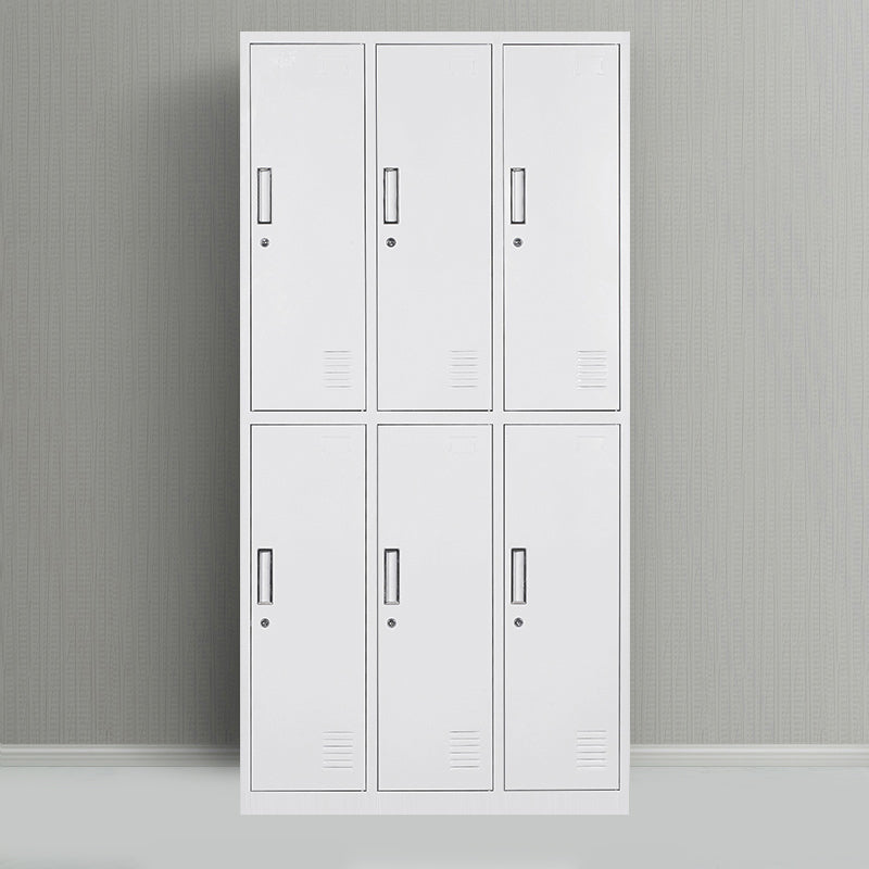 White Hinged Wardrobe Cabinet Contemporary Steel Wardrobe Armoire Clearhalo 'Armoires & Wardrobes' 'armoires_wardrobes' 'Bedroom Furniture' 'furn' 'furn_armoires_wardrobes' 'Furniture' 6074495