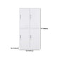 White Hinged Wardrobe Cabinet Contemporary Steel Wardrobe Armoire Clearhalo 'Armoires & Wardrobes' 'armoires_wardrobes' 'Bedroom Furniture' 'furn' 'furn_armoires_wardrobes' 'Furniture' 6074501