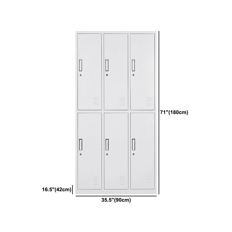 White Hinged Wardrobe Cabinet Contemporary Steel Wardrobe Armoire Clearhalo 'Armoires & Wardrobes' 'armoires_wardrobes' 'Bedroom Furniture' 'furn' 'furn_armoires_wardrobes' 'Furniture' 6074503
