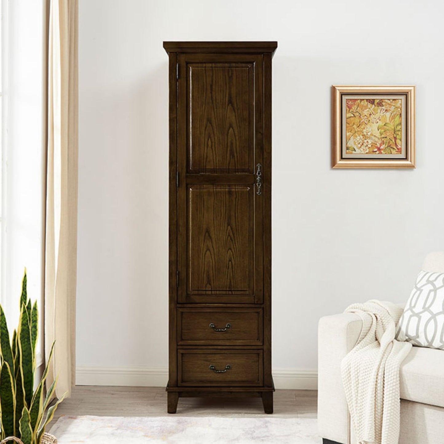 Traditionele rubberwood araRoire voor home matte afwerking kast met scharnierende deur