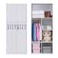 Contemporary Two Doors Wardrobe Armoire Steel Wardrobe Closet 31.5"L x 22.8"W x 77.2"H Forest Clearhalo 'Armoires & Wardrobes' 'armoires_wardrobes' 'Bedroom Furniture' 'furn' 'furn_armoires_wardrobes' 'Furniture' 6074560