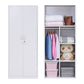 Contemporary Two Doors Wardrobe Armoire Steel Wardrobe Closet 35.4"L x 22.8"W x 77.2"H Bear Clearhalo 'Armoires & Wardrobes' 'armoires_wardrobes' 'Bedroom Furniture' 'furn' 'furn_armoires_wardrobes' 'Furniture' 6074564