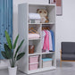 Contemporary Two Doors Wardrobe Armoire Steel Wardrobe Closet Clearhalo 'Armoires & Wardrobes' 'armoires_wardrobes' 'Bedroom Furniture' 'furn' 'furn_armoires_wardrobes' 'Furniture' 6074568