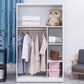 Contemporary Two Doors Wardrobe Armoire Steel Wardrobe Closet Clearhalo 'Armoires & Wardrobes' 'armoires_wardrobes' 'Bedroom Furniture' 'furn' 'furn_armoires_wardrobes' 'Furniture' 6074570