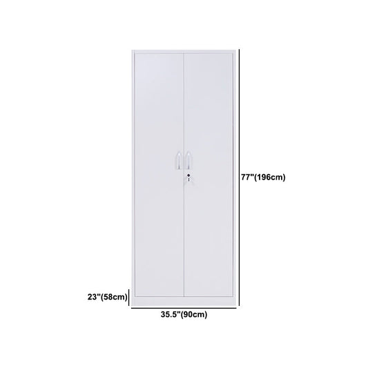 Contemporary Two Doors Wardrobe Armoire Steel Wardrobe Closet Clearhalo 'Armoires & Wardrobes' 'armoires_wardrobes' 'Bedroom Furniture' 'furn' 'furn_armoires_wardrobes' 'Furniture' 6074579