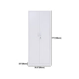 Contemporary Two Doors Wardrobe Armoire Steel Wardrobe Closet Clearhalo 'Armoires & Wardrobes' 'armoires_wardrobes' 'Bedroom Furniture' 'furn' 'furn_armoires_wardrobes' 'Furniture' 6074579