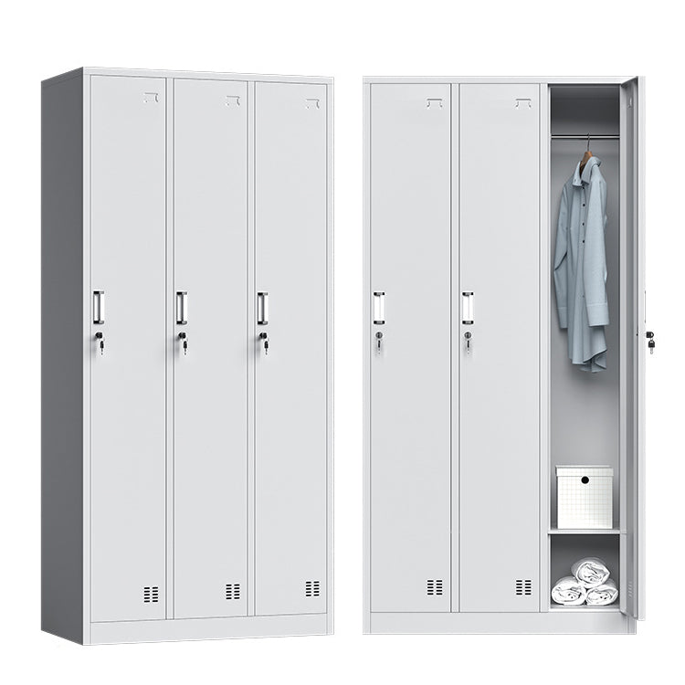 Gabinete de vestuario de acero blanco Armario moderno de armario para el hogar