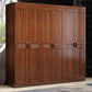 Traditional Walnut Wood Storage Cabinet Brown Cabinet for Home