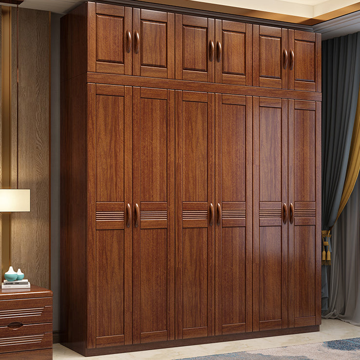 Traditional Walnut Wood Storage Cabinet Brown Cabinet for Home