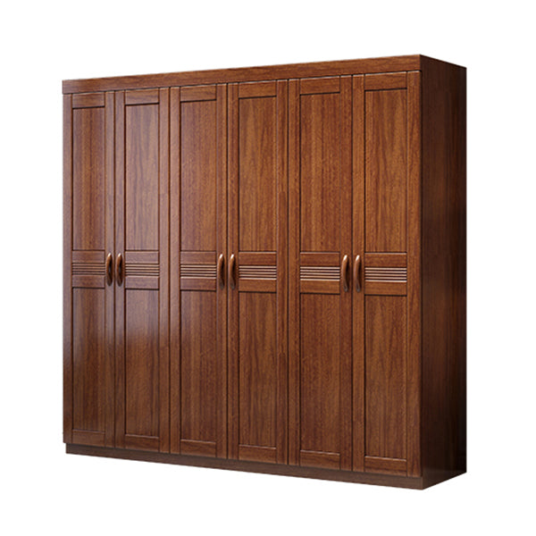 Traditional Walnut Wood Storage Cabinet Brown Cabinet for Home