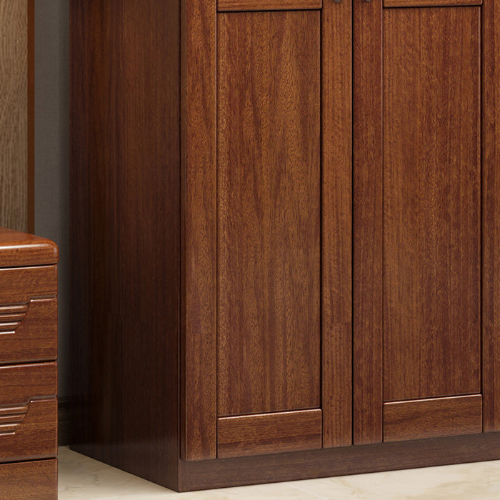 Traditional Walnut Wood Storage Cabinet Brown Cabinet for Home