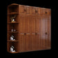 Traditional Walnut Wood Storage Cabinet Brown Cabinet for Home