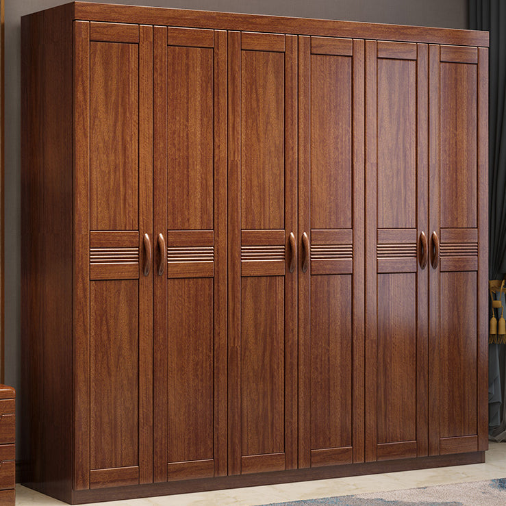 Traditional Walnut Wood Storage Cabinet Brown Cabinet for Home