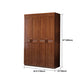 Traditional Walnut Wood Storage Cabinet Brown Cabinet for Home