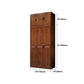 Traditional Walnut Wood Storage Cabinet Brown Cabinet for Home