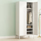 Contemporary Style Metal Wardrobe Adjustable Shelves Wardrobe Closet with Legs