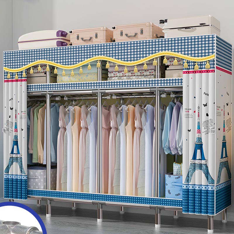 Contemporary Wardrobe Armoire Steel Wardrobe Closet with Legs