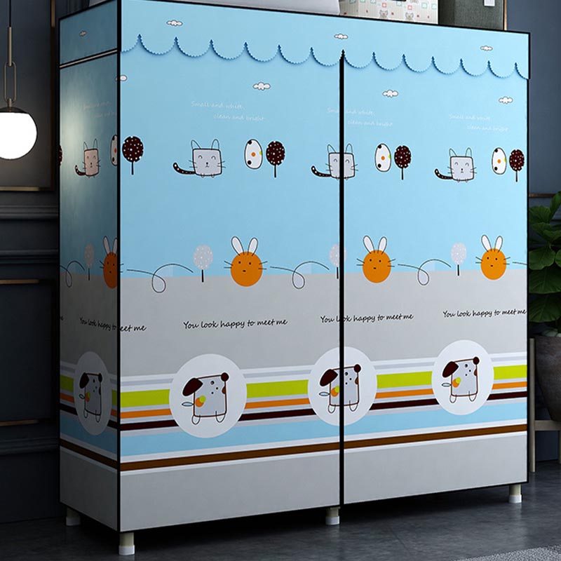 Metal Modern Cabinet for Bedroom Matte Finish Storage Cabinet Clearhalo 'Armoires & Wardrobes' 'armoires_wardrobes' 'Bedroom Furniture' 'furn' 'furn_armoires_wardrobes' 'Furniture' 6074815