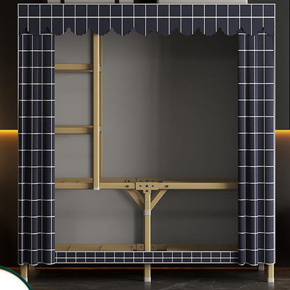 Metal Modern Cabinet for Bedroom Matte Finish Storage Cabinet 50"L x 18"W x 67"H Black Clearhalo 'Armoires & Wardrobes' 'armoires_wardrobes' 'Bedroom Furniture' 'furn' 'furn_armoires_wardrobes' 'Furniture' 6074816