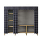 Metal Modern Cabinet for Bedroom Matte Finish Storage Cabinet 64.2"L x 17.7"W x 66.9"H Black Clearhalo 'Armoires & Wardrobes' 'armoires_wardrobes' 'Bedroom Furniture' 'furn' 'furn_armoires_wardrobes' 'Furniture' 6074828