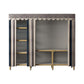 Metal Modern Cabinet for Bedroom Matte Finish Storage Cabinet 64.2"L x 17.7"W x 66.9"H Light Gray Clearhalo 'Armoires & Wardrobes' 'armoires_wardrobes' 'Bedroom Furniture' 'furn' 'furn_armoires_wardrobes' 'Furniture' 6074829
