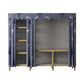 Metal Modern Cabinet for Bedroom Matte Finish Storage Cabinet 64.2"L x 17.7"W x 66.9"H Gray-Blue Clearhalo 'Armoires & Wardrobes' 'armoires_wardrobes' 'Bedroom Furniture' 'furn' 'furn_armoires_wardrobes' 'Furniture' 6074835