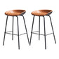 Contemporary Leather Counter Stools Metal Bar Stool for Living Room