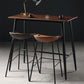 Contemporary Leather Counter Stools Metal Bar Stool for Living Room