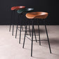 Contemporary Leather Counter Stools Metal Bar Stool for Living Room