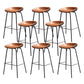 Contemporary Leather Counter Stools Metal Bar Stool for Living Room