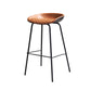 Contemporary Leather Counter Stools Metal Bar Stool for Living Room