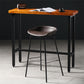 Contemporary Leather Counter Stools Metal Bar Stool for Living Room