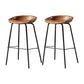 Contemporary Leather Counter Stools Metal Bar Stool for Living Room