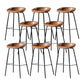 Contemporary Leather Counter Stools Metal Bar Stool for Living Room