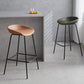 Contemporary Leather Counter Stools Metal Bar Stool for Living Room