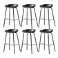 Contemporary Leather Counter Stools Metal Bar Stool for Living Room