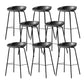 Contemporary Leather Counter Stools Metal Bar Stool for Living Room