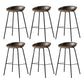 Contemporary Leather Counter Stools Metal Bar Stool for Living Room