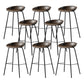Contemporary Leather Counter Stools Metal Bar Stool for Living Room