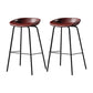 Contemporary Leather Counter Stools Metal Bar Stool for Living Room