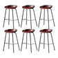 Contemporary Leather Counter Stools Metal Bar Stool for Living Room